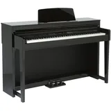 Fame DP 8600 BT PE V2 Digitalpiano, 88 Tasten, Hammermechanik, 181 Sounds, 50 Styles, USB MIDI/AUDIO Interface, Aufnahmefunktion, Dreifachpedal, Netzteil, Hochglanz Schwarz