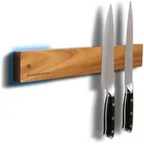 Gourmetop Wand-Magnet Messer-Leiste Magnetischer Messerhalter für die Wand 42 cm Holz Magnetleiste ohne