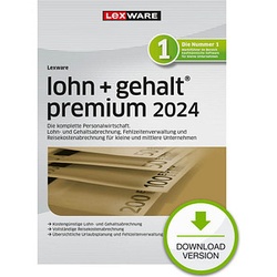 LEXWARE lohn+gehalt premium 2024 Software Vollversion (Download-Link)