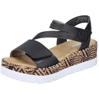Rieker Plateau Sandaletten in schwarz | Gr.: 39