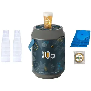 BEER UP – Bierzapfanlage mit Kühlung für zu Hause mit 20 Gläser für 5L Beertender® Fässer - Frische Bierfässer 20std Ohne Strom - Transportierbar - Events, Picknicks, Aperitifs (STANDARD)