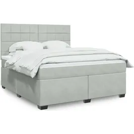 vidaXL Boxspringbett 180 x 200 cm Hellgrau