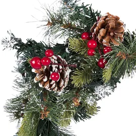 Beliani Weihnachtsgirlande 270 cm Grün