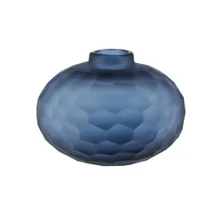 Peill+Putzler Vase , blau , Glas , Maße (cm): H: 10,5  Ø: 15