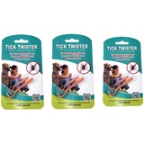 Tick Twister 00100-O Triple Tick Remover Small and Large, Orange, Three Zeckentwister Zeckenentferner klein und groß, DREI Sets