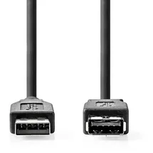 Nedis USB-A auf USB-A 2,00 m Schwarz