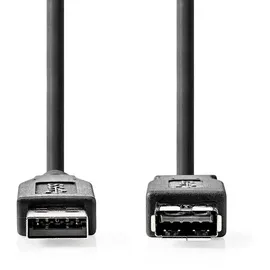 Nedis USB-A auf USB-A 2,00 m Schwarz