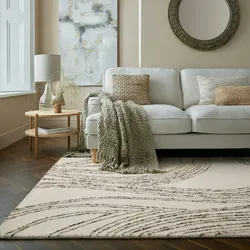 Kadima Design Handgetufteter Wollteppich - Natürliche Töne - `Humber`. Farbe: Natur-Braun, 80x150 cm