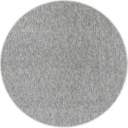 Teppich AYYILDIZ TEPPICHE "Nizza 1800 Kurzflorteppich", grau (hellgrau), H:6mm Ø:120cm, Polypropylen, Teppiche, pflegeleicht, leicht melierter Kurzflor, ringsum gekettelt, Wohnzimmer