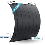 FLEXSOLAR Flexibel Solarmodul Solarpanel  Monokristallin für Camping Wohnmobil IP67 225Wp/Stück