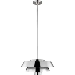 Brisbin Pendelleuchte nickel poliert Vintage Feiss