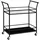 Homcom Küchenwagen mit 2 Ablagen auf Rollen Metall Schwarz 75 x 40 x 80 cm