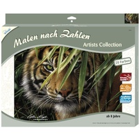 MAMMUT Spiel und Geschenk Malen nach Zahlen Artists, Tiermotiv Tiger, 40 x 30 cm