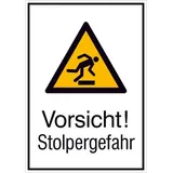 SafetyMarking Warn-Kombischild Vorsicht! Stolpergefahr 13,1 x 18,5 cm