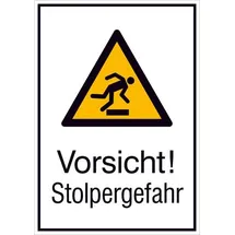 SafetyMarking Warn-Kombischild Vorsicht! Stolpergefahr 13,1 x 18,5 cm