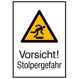 SafetyMarking Warn-Kombischild Vorsicht! Stolpergefahr 13,1 x 18,5 cm