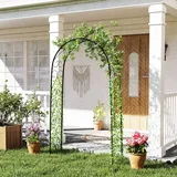 Outsunny Rosenbogen 125 x 37 x 230 cm Schwarz
