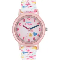 Prinzessin Lillifee Armbanduhr Mädchen Kinder Quarzuhr Analog, mit Textil Armband, 3 bar Wasserdicht, Kommt in Uhren Geschenk Box