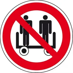 Dreifke® Verbotsschild Mitfahren verboten, praxisbewährt, Folie, selbstklebend, Ø 50mm