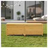 MuCoLa - 140cm Holz Auflagenbox Kissenbox Gartenbox Gartentruhe Auflagen Truhe Holztruhe