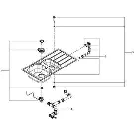 Grohe K200 60-S 96.5/50 1.5 Einbau reversibel edelstahl