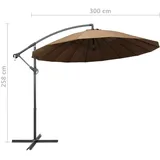 vidaXL Ampelschirm 300 x 300 cm Taupe