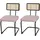 MCW Freischwinger-Stuhl K88 Stoff rosa 2er Set