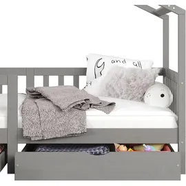 Idimex Hausbett ELEA 90 x 200 cm Kiefer grau