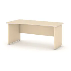 Schreibtisch ARRISTO LUX, Bogen links, 2000 mm, Birke