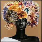 Kare Design Bild Flower Hair, 120x120cm
