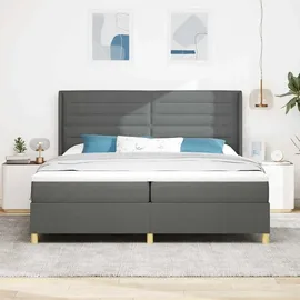 vidaXL Boxspringbett 200 x 200 cm Grau