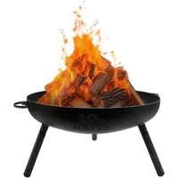 HAFIX® Feuerschale, Feuerkorb, Feuerschalen für Garten, Feuerstelle Outdoor, Feuerschale, Feuertonne Camping, Terrasse. Feuerschalen & Feuerkörbe. 3mm Dicke, legierter Stahl & Griffen Ø75cm.