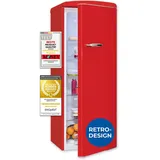 Exquisit Retro-Kühlschrank, ohne Gefrierfach, 229 Liter, RKS325-V-H-161E rot