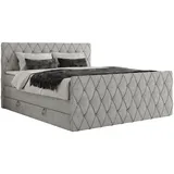 MKS Meble Boxspringbett mit Bettkasten, - grau - Maße cm B: 201 H: 110