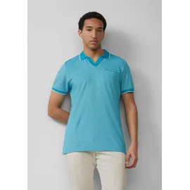 s.Oliver Poloshirt aus zweifarbigem Piqué mit Brusttasche - türkis - XL