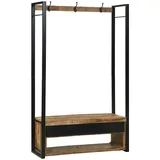 vidaXL Garderobenständer 110 x 40 x 179 cm Braun