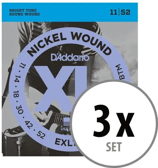 D'Addario EXL116 Medium Top/Heavy Bottom 3x Set