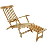 Sam Gartenliege klappbar Teakholz Deckchair 150 cm PUCCON