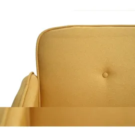 Mendler Schlafsofa HWC-J18, Couch Klappsofa Gästebett Bettsofa, Schlaffunktion Stoff/Textil 185cm ~ gelb