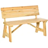 Outsunny Gartenbank 116 x 56 x 80 cm Beige