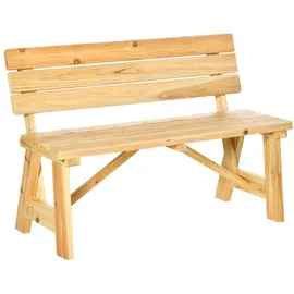 Outsunny Gartenbank 116 x 56 x 80 cm Beige