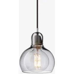 &tradition Mega Bulb SR2 Pendelleuchte silber, Textilkabel schwarz