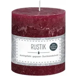 Mein Moment Rustik Stumpenkerze 1 Stück, 68 x 80 mm, bordeaux