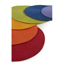 Excelsa Round Set mit 6 Platzdeckchen, Polypropylen, Mehrfarbig, Diametro 36 cm, 6