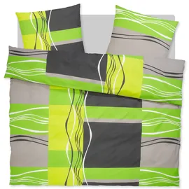 MY HOME Kelian Linon grün 135 x 200 cm + 80 x 80 cm