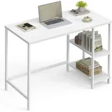 VASAGLE Schreibtisch 100 cm x 75 cm x 50 cm Weiß