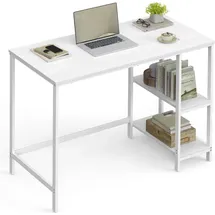 VASAGLE Schreibtisch 100 cm x 75 cm x 50 cm Weiß