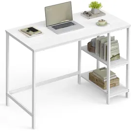 VASAGLE Schreibtisch 100 cm x 75 cm x 50 cm Weiß