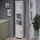 [en.casa] Rautrina Hochschrank 180 x 35 x 30 cm Weiß Holz, Spanplatte