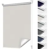 Woltu Verdunklungsrollo Thermorollo Klemmfix 95 x 160 cm Dunkelblau